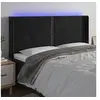 Image de Hoofdbord LED 183x16x118/128 cm fluweel zwart3123970