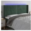 Image de Hoofdbord LED 203x16x118/128 cm fluweel donkergroen3123977
