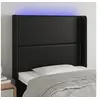 Image de Hoofdbord LED 93x16x118/128 cm kunstleer zwart3123986