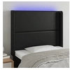 Image de Hoofdbord LED 103x16x118/128 cm kunstleer zwart3123992