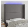 Image de Hoofdbord LED 103x16x118/128 cm kunstleer grijs3123996