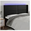 Image de Hoofdbord LED 183x16x118/128 cm kunstleer zwart3124010