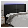Image de Hoofdbord LED 203x16x118/128 cm kunstleer zwart3124016