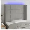 Image de Hoofdbord LED 93x16x118/128 cm stof lichtgrijs3124030