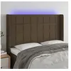 Image de Hoofdbord LED 147x16x118/128 cm stof donkerbruin3124049