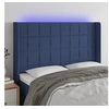 Image de Hoofdbord LED 147x16x118/128 cm stof blauw3124052