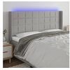 Image de Hoofdbord LED 163x16x118/128 cm stof lichtgrijs3124054