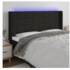 Image de Hoofdbord LED 163x16x118/128 cm stof zwart3124056