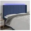 Image de Hoofdbord LED 163x16x118/128 cm stof blauw3124060