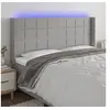 Image de Hoofdbord LED 203x16x118/128 cm stof lichtgrijs3124070