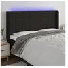 Image de Hoofdbord LED 203x16x118/128 cm stof zwart3124072