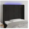 Image de Hoofdbord LED 83x16x118/128 cm fluweel zwart3124080