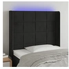Image de Hoofdbord LED 93x16x118/128 cm fluweel zwart3124086