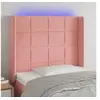 Image de Hoofdbord LED 103x16x118/128 cm fluweel roze3124095