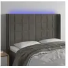 Image de Hoofdbord LED 147x16x118/128 cm fluweel donkergrijs3124097
