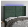 Image de Hoofdbord LED 147x16x118/128 cm fluweel donkergroen3124099