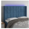 Image de Hoofdbord LED 147x16x118/128 cm fluweel donkerblauw3124100
