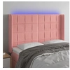 Image de Hoofdbord LED 147x16x118/128 cm fluweel roze3124101