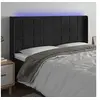 Image de Hoofdbord LED 163x16x118/128 cm fluweel zwart3124104