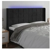 Image de Hoofdbord LED 183x16x118/128 cm fluweel zwart3124110