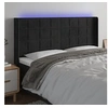 Image de Hoofdbord LED 203x16x118/128 cm fluweel zwart3124116