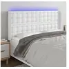 Image de Hoofdbord LED 183x16x118/128 cm kunstleer wit3124151