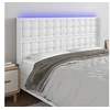 Image de Hoofdbord LED 203x16x118/128 cm kunstleer wit3124157