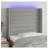 Image de Hoofdbord LED 83x16x118/128 cm stof lichtgrijs3124162
