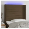 Image de Hoofdbord LED 83x16x118/128 cm stof donkerbruin3124165