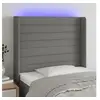 Image de Hoofdbord LED 103x16x118/128 cm stof donkergrijs3124179