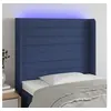 Image de Hoofdbord LED 103x16x118/128 cm stof blauw3124184