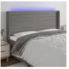 Image de Hoofdbord LED 163x16x118/128 cm stof donkergrijs3124195