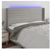 Image de Hoofdbord LED 183x16x118/128 cm stof lichtgrijs3124202