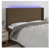 Image de Hoofdbord LED 203x16x118/128 cm stof donkerbruin3124213