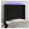 Image de Hoofdbord LED 83x16x118/128 cm fluweel zwart3124220