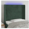 Image de Hoofdbord LED 93x16x118/128 cm fluweel donkergroen3124227
