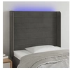 Image de Hoofdbord LED 103x16x118/128 cm fluweel donkergrijs3124231