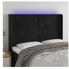 Image de Hoofdbord LED 147x16x118/128 cm fluweel zwart3124238