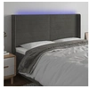 Image de Hoofdbord LED 163x16x118/128 cm fluweel donkergrijs3124243