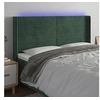Image de Hoofdbord LED 163x16x118/128 cm fluweel donkergroen3124245