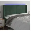 Image de Hoofdbord LED 183x16x118/128 cm fluweel donkergroen3124251