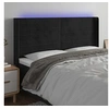 Image de Hoofdbord LED 203x16x118/128 cm fluweel zwart3124256