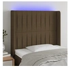 Image de Hoofdbord LED 103x16x118/128 cm stof donkerbruin3124279