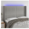 Image de Hoofdbord LED 147x16x118/128 cm stof lichtgrijs3124284