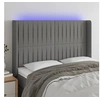 Image de Hoofdbord LED 147x16x118/128 cm stof donkergrijs3124285