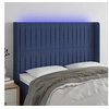 Image de Hoofdbord LED 147x16x118/128 cm stof blauw3124290