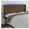 Image de Hoofdbord LED 163x16x118/128 cm stof donkerbruin3124295
