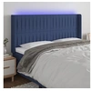 Image de Hoofdbord LED 163x16x118/128 cm stof blauw3124298