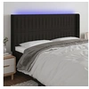 Image de Hoofdbord LED 183x16x118/128 cm stof zwart3124302