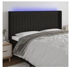 Image de Hoofdbord LED 203x16x118/128 cm stof zwart3124310